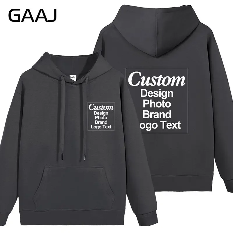 High Quality Custom Hoodie Cotton Sweatshirt Print Embroidery Brand Logo Text Photo Design Men Women Famliy Team Clothing 300g — image 56