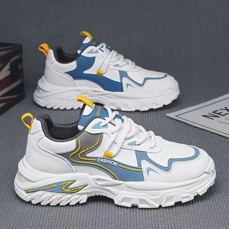 Men Sports Running Shoes Casual Breathable Mesh Outdoor Walking Sneakers Black White Blue Lightweight Shock Absorption Free — image 5