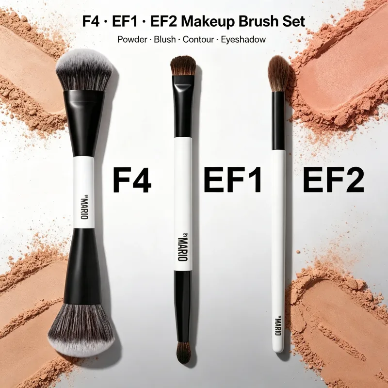 Soft Fiber Hair Cosmetic Brush Set - F1-F4 E1-E6 Series Makeup Brushes for Highlight Blush Ambient Glow - Premium Quality — image 8