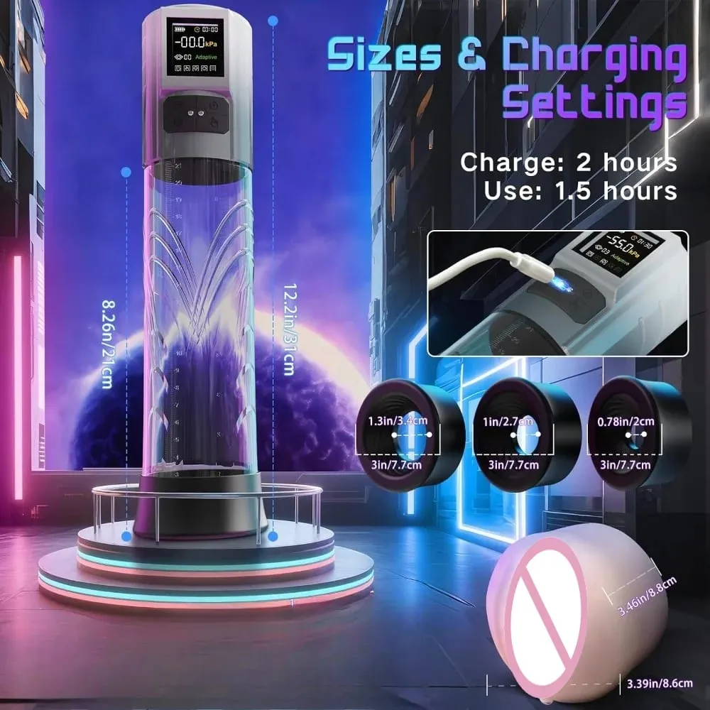 Electric Male Penis Pump Vacuum Sucking 9 Training Mode Penis Trainer Magnify Endurance Delay Ejaculation Adult Sex Toys for Men — image 6