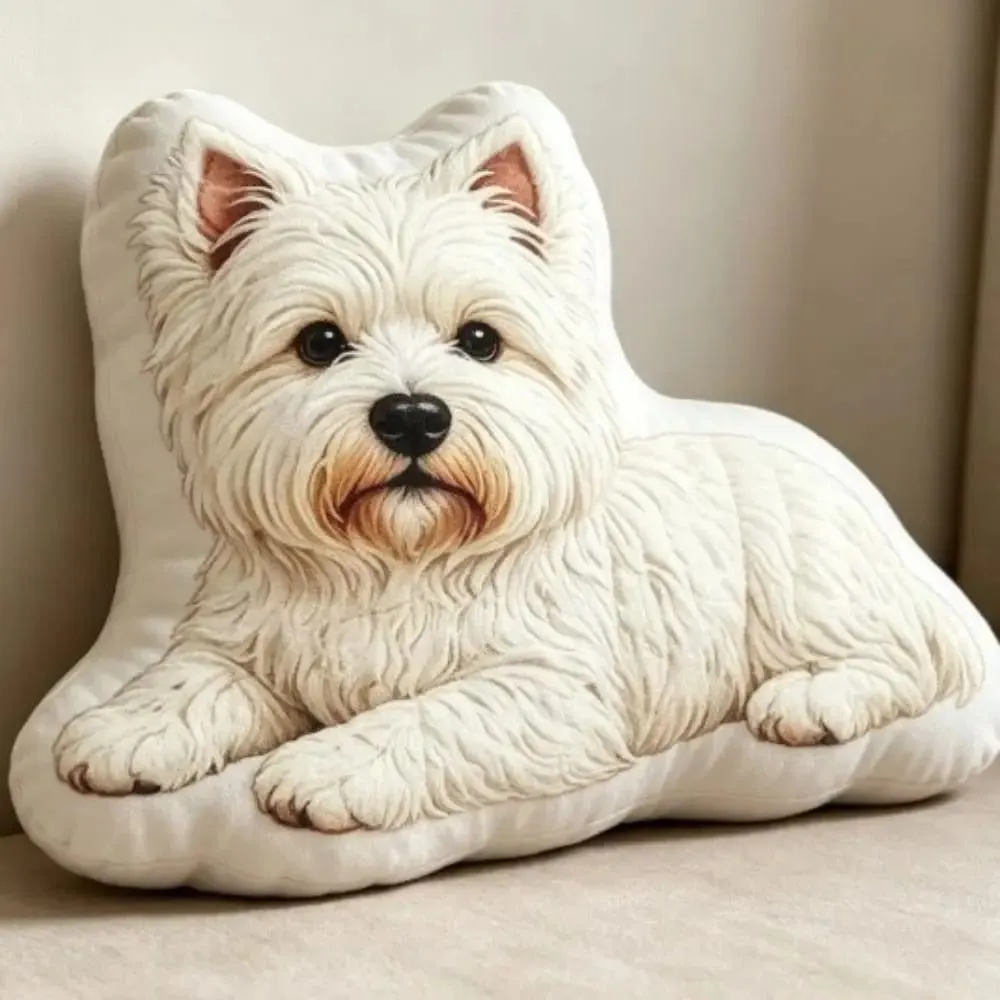 Dog Shaped Pillow Animal Throw Pillow Decorative Animal Pillow PP Cotton Filling Shiba Dog Cushion Contoured Shape