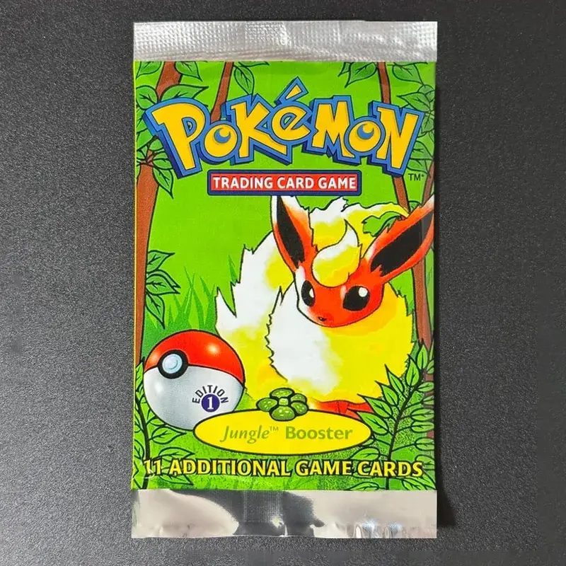 Pokémon Booster Packs Base Fossil Jungle 9 single bags 1 pack/11 Cards and Booster Box 3 1Box/36 Packs models Proxy Game Cards