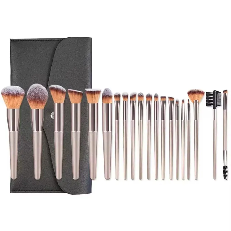 All In One 20/40Pcs Makeup Brushes Set Beauty Sponge Makeup Puff Headband & Wristband Professional Cosmetic Tools Gift — image 9