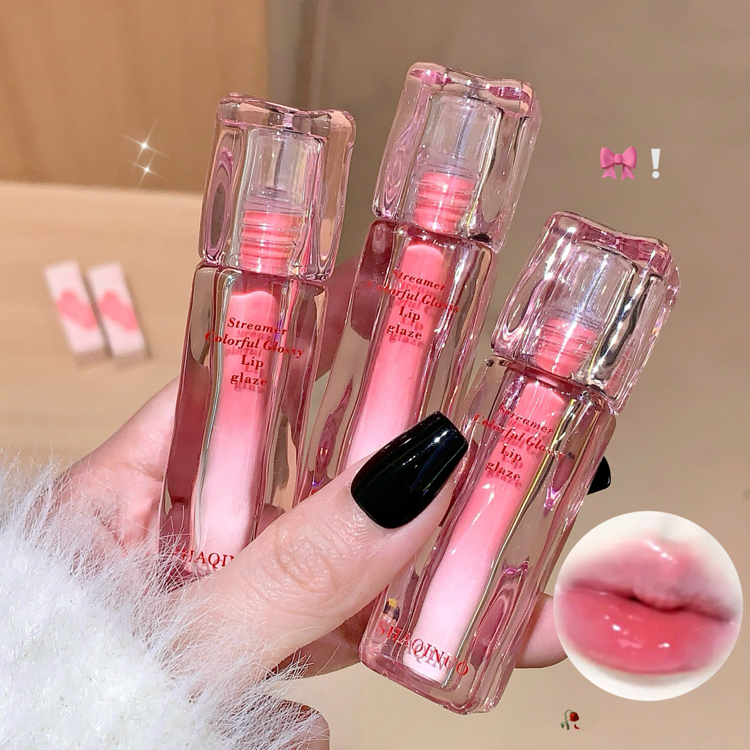 Water Gloss Lip Glaze Cermin Melembapkan Gemuk Tidak Melekat Cawan Jeli Gincu Cecair Lutsinar Tahan Lama Warna Minyak Mekap Bibir