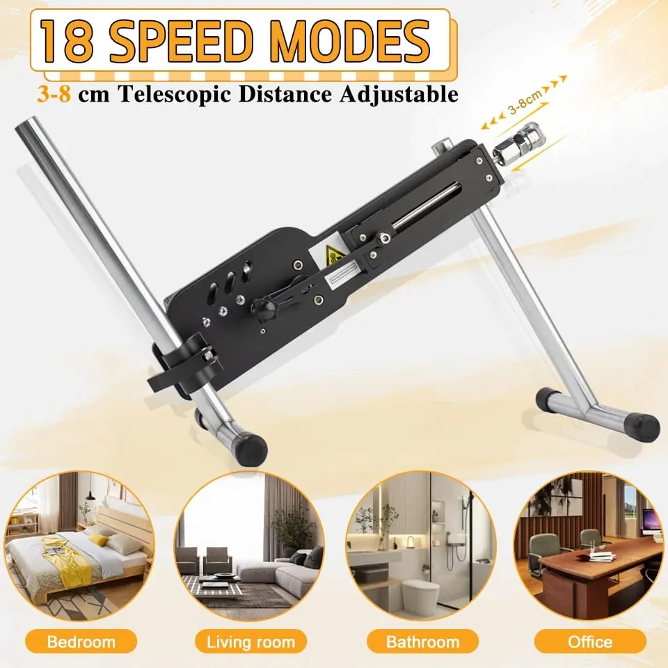 Fredorch Wireless Sex Machine for Women Masturbation Machine 70W Power Mute Sex Toy with Dildo Masturbator 3-9CM Stroke Love Ma