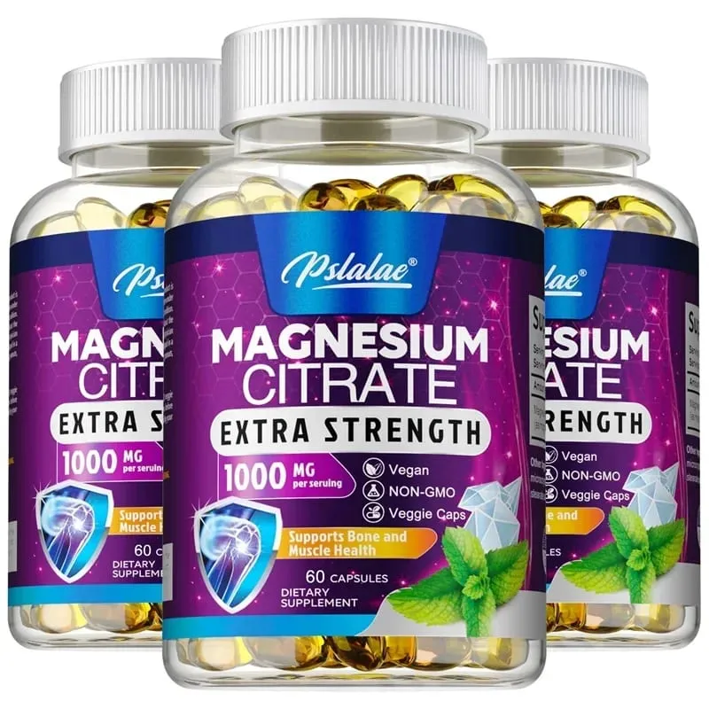 Magnesium Citrate 1000 Mg - Supplement for Stress Relaxation Bone Sleep Heart Health Nerve Muscle & Metabolism — image 11