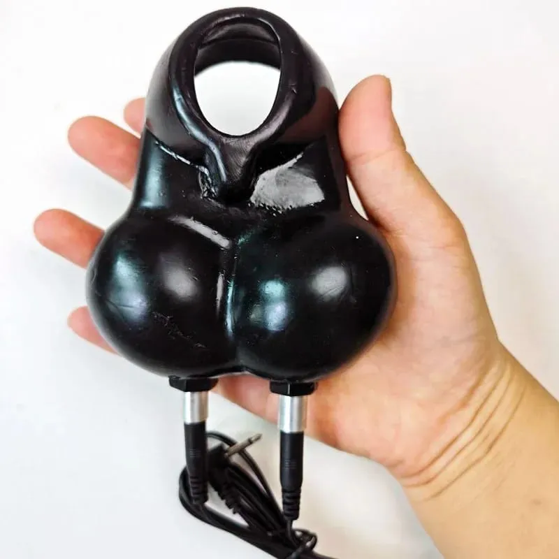 Taser Electric Shocker Ring Men Masturbate Stimulate Penis Erection Sex Toy on Gay E-stim Massage Bondage Penis Scrotum Cockring