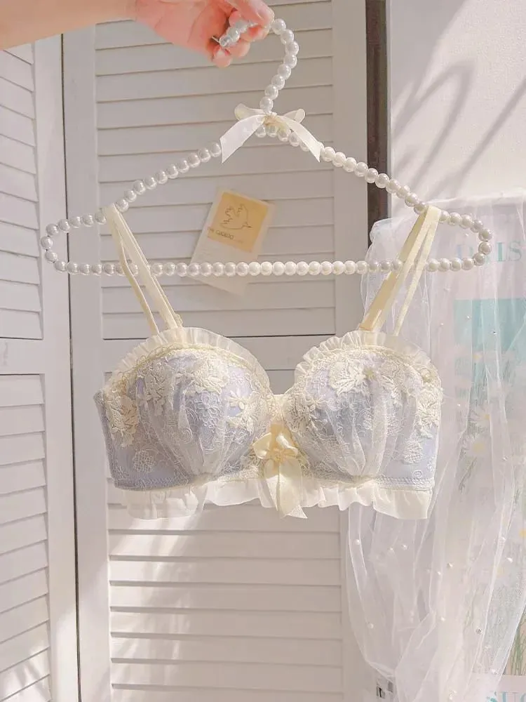 Push Up Bra Wireless for Small Breasts Anti Sagging Lace Bralette Women's Non Padded Lingerie To Enhance & Lift Comfort Bras — image 3