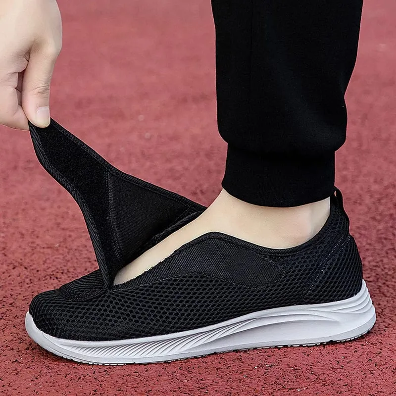 Adjustable Open Shoes For Men Lightweight Comfort Diabetic Walking Shoes Sneakers for Swollen Elderly Feet Normal Width — image 5