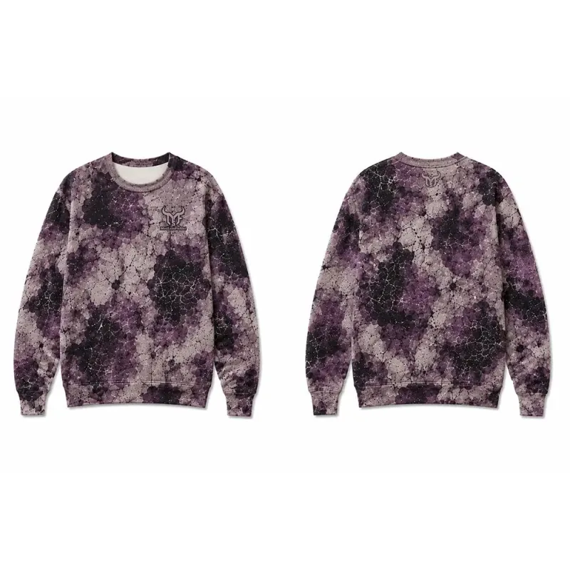 Western-inspired Fossil-print Cow Pattern Sweatshirt Men Vintage All Over Print Pullover Streetwear Unisex Casual Long-sleeved — image 2