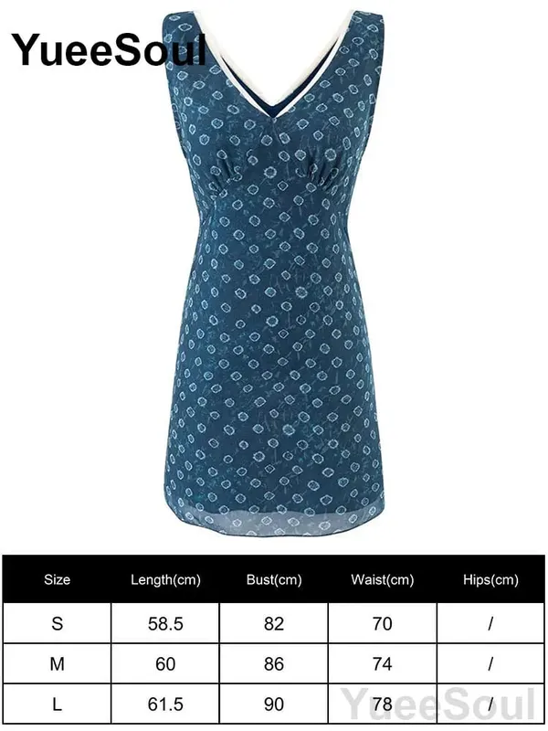 Blue Printed Mini Dress 2026 Summer New Elegant Party Birthday Evening Dresses Y2K Sweet Cute High Street Casual Women Dress — image 11