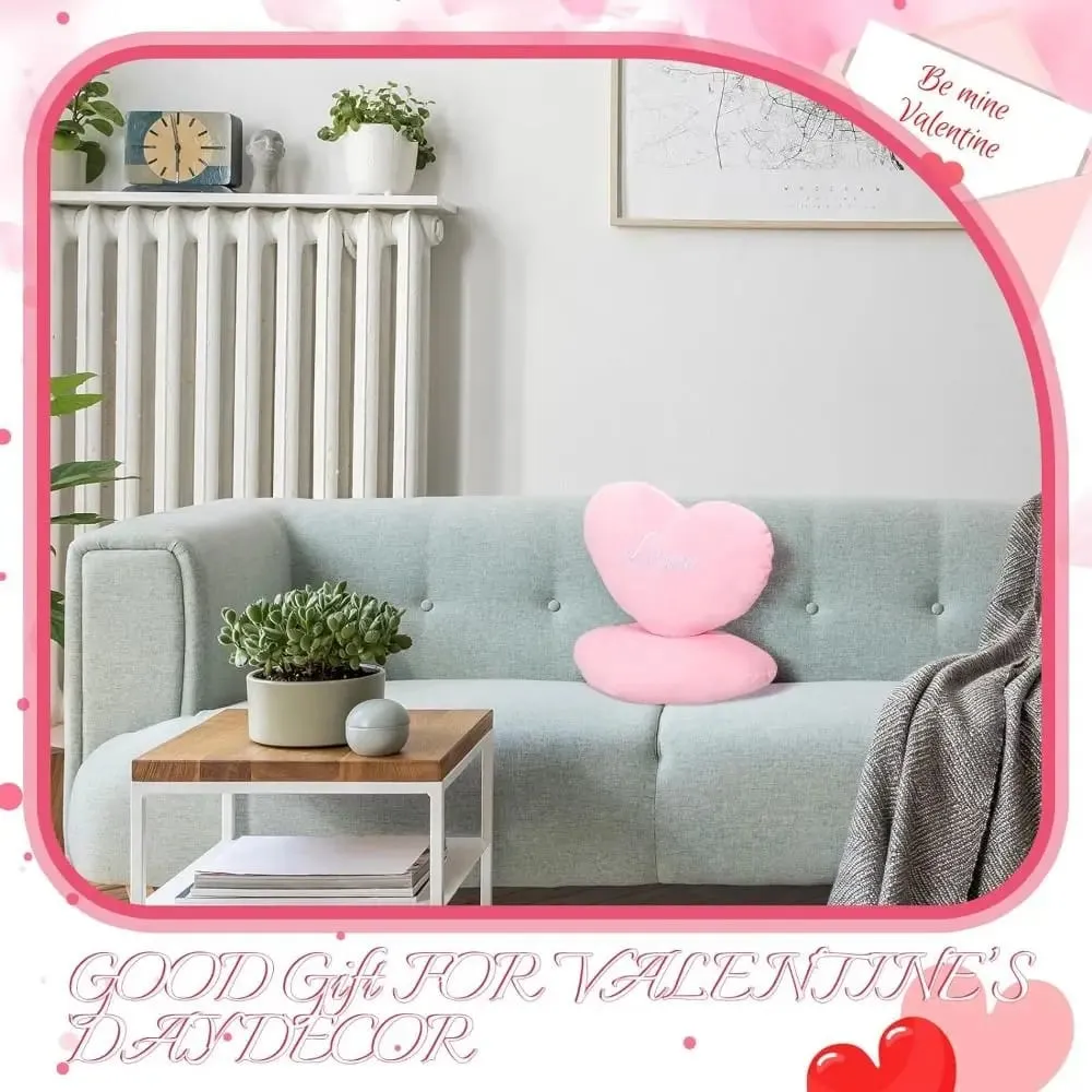 Hot Heart Shape Heart Plush Pillow Pink Color Valentines gift Soft Pillow Red Color Stuffed Pillow Home Decorative — image 5
