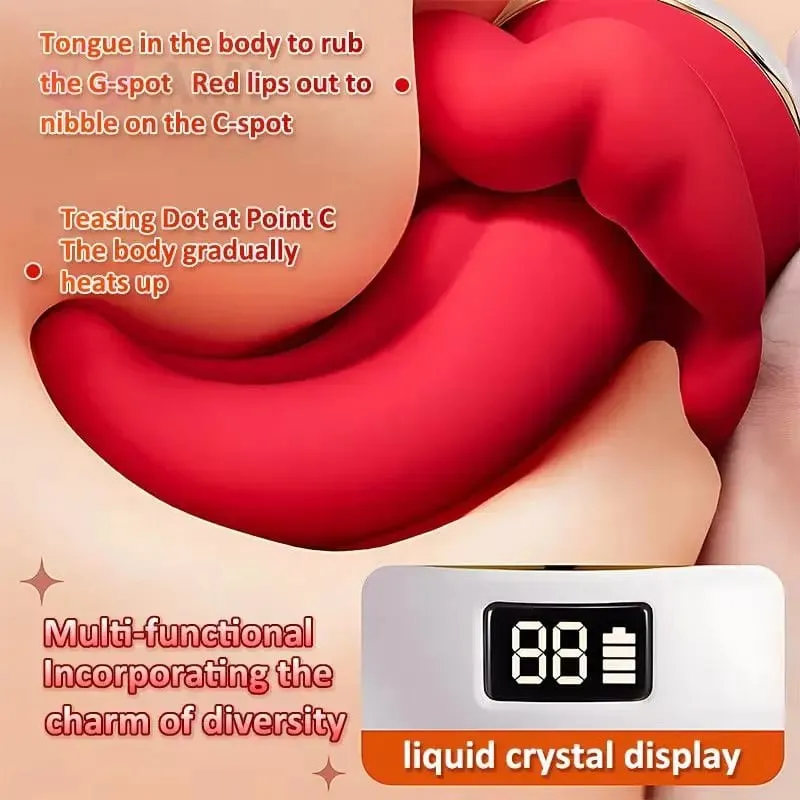 Automatic Big Tongue-like Licking Vibrator Real Mouth Oral G-Spot Clitoral Sexual Toy Suction Long Tongue Sex Toy Box for Women — image 3