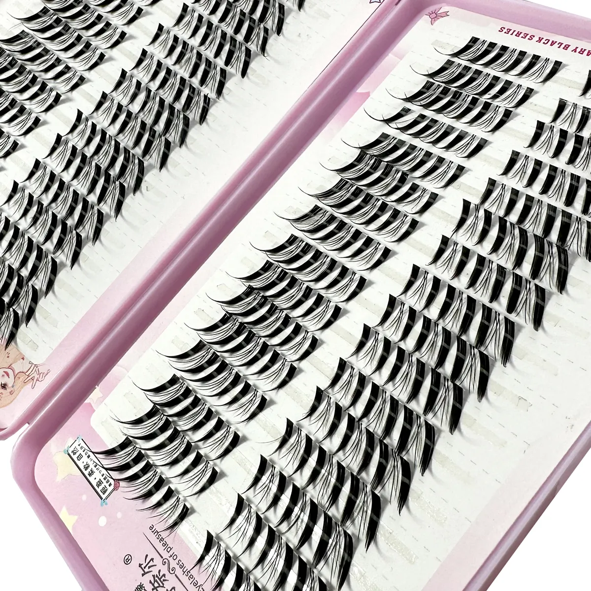 32 linhas de olho de raposa manga cluster cílios de olho de gato cílios individuais olhar natural diy extensão de cílios volume lash clusters