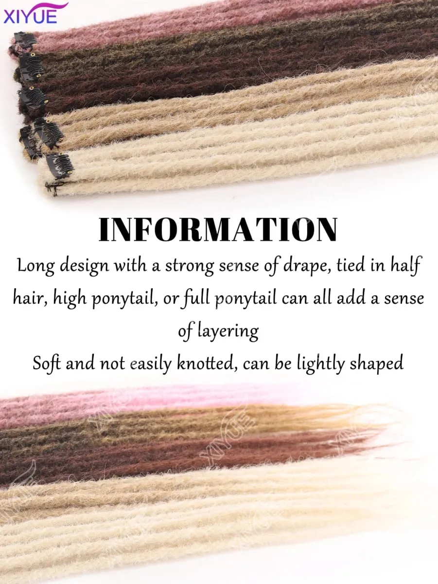 Synthetic BB Clip Dreadlock Hair Extensions Dreadlock Extensions Hip-hop Ombre Hair Extensions African Tribe Style