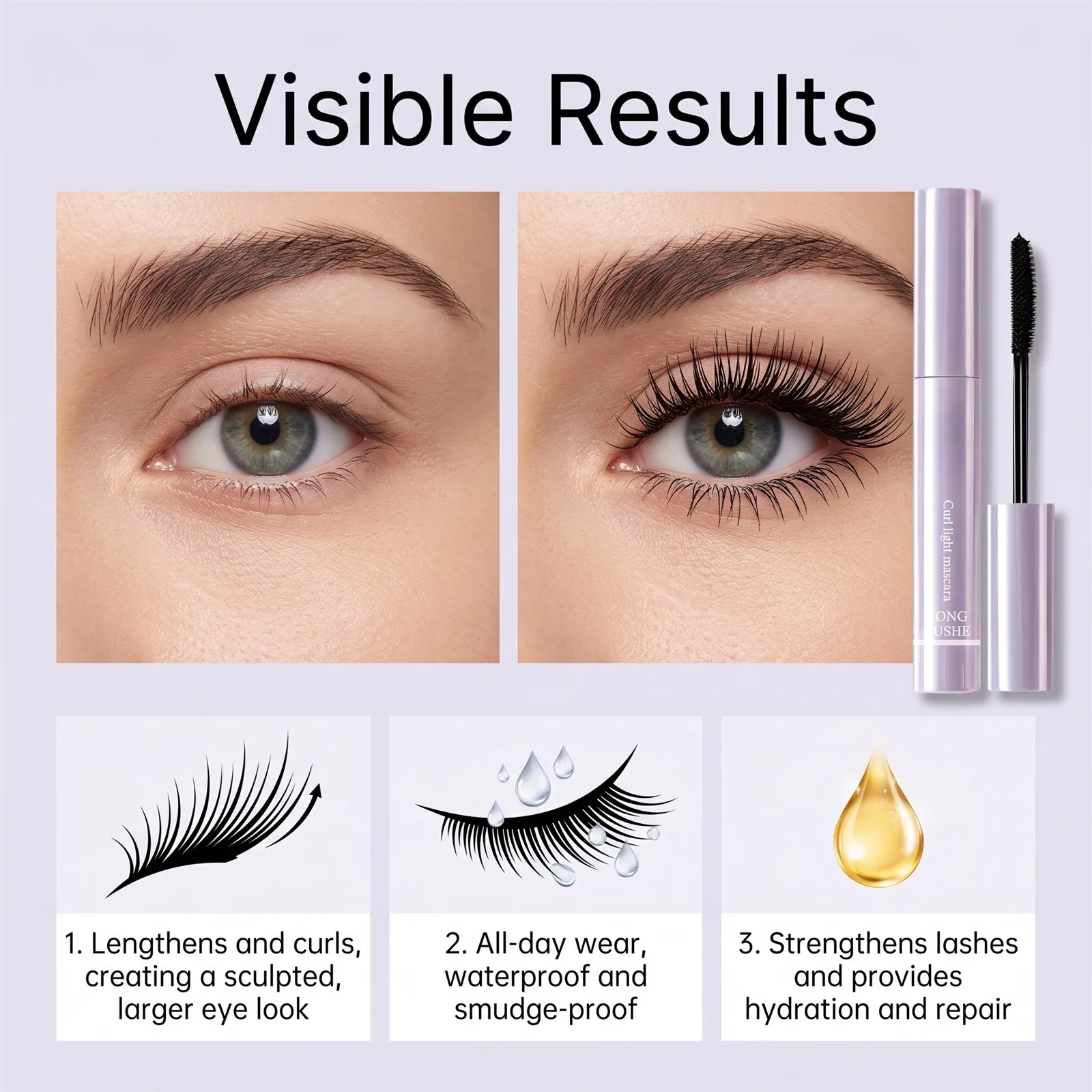 Waterdichte 3D Verlenging Mascara Zwarte Wimper Verlenging Wimpers Borstel Langdurige Zijde Volumizing Mascara Cosmetica Gift — image 3