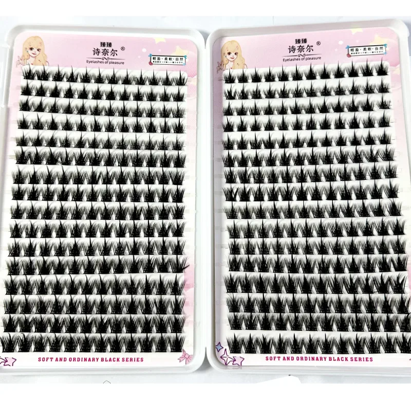32 linhas de olho de raposa manga cluster cílios de olho de gato cílios individuais olhar natural diy extensão de cílios volume lash clusters