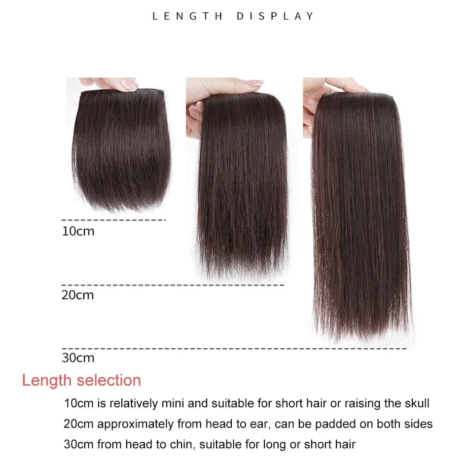 Synthetic 2 pieces/set of wig pads hair extensions opening and top replacement pieces replacement artifact — image 5