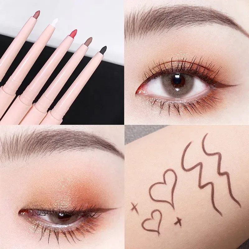 Matte Red Brown Eyeliner Gel Pen Ultra-thin Long Lasting Quick Dry Smooth Colorful Eye Shadow Lying Silkworm Pen Makeup Cosmetic — image 9