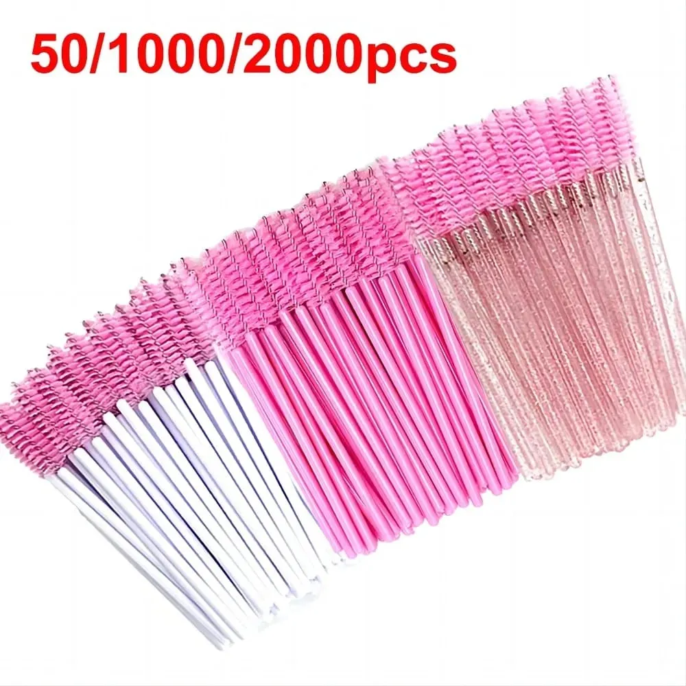 Wholesale 50/1000/2000pcs Spoolies Brushes Applicator Makeup Tools Eyelash Brush Mascara Wands Wholesale Eyebrow Lash Cleaning — image 4