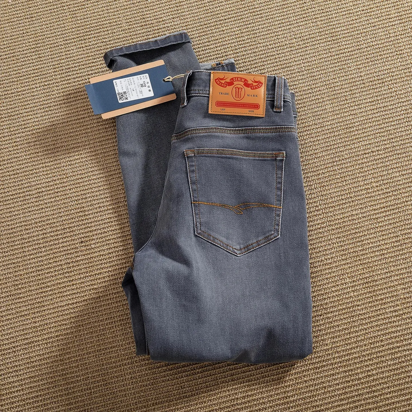 2026 Autumn New American Retro Wear-resistant Stretch Multiple Pockets Jeans Men's Fashion Washed Straight Conical Trousers — image 4