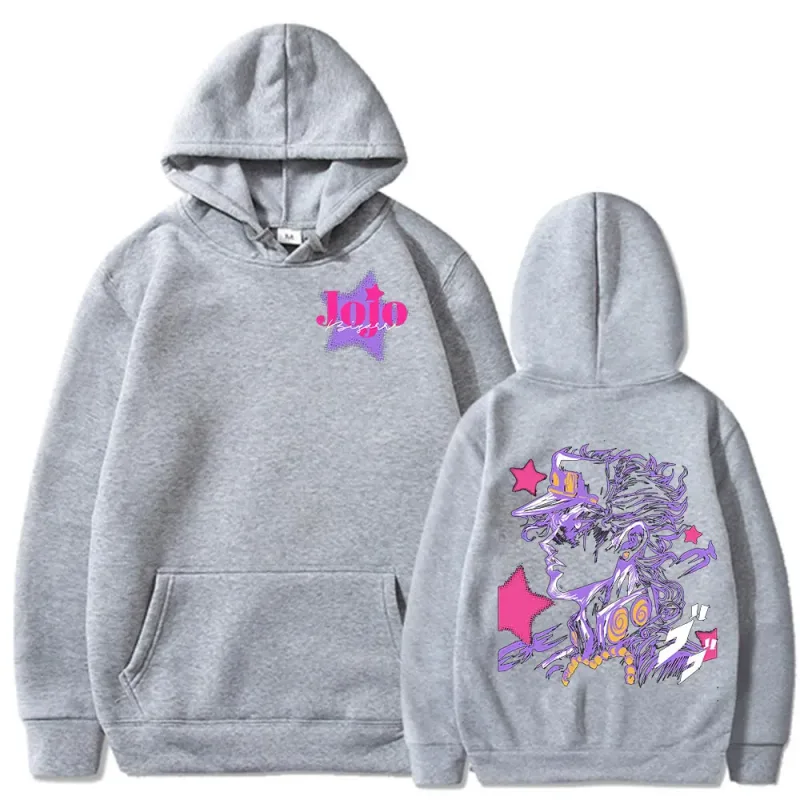 Anime JoJo Bizarre Adventure Kujo Jotaro Hoodies Men Women Clothing Fashion Casual Pullovers Long Sleeves Oversized Sweatshirts — image 6