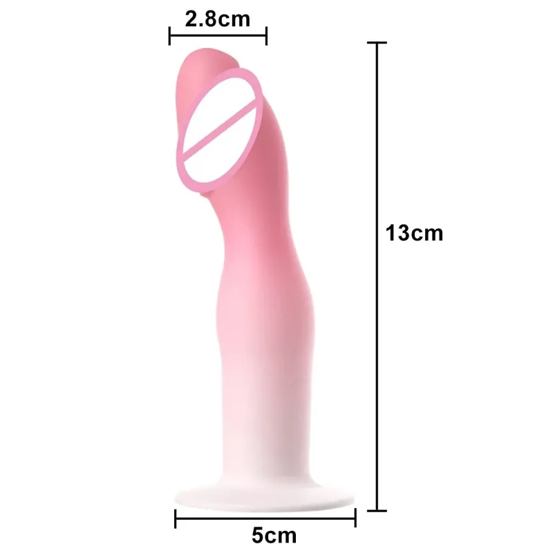 Flexible Liquid Silicone Dildo For Begginner Anal plug Prosate Massager G Spot Personal Massage Tool Suction Cup Female Sex Toy