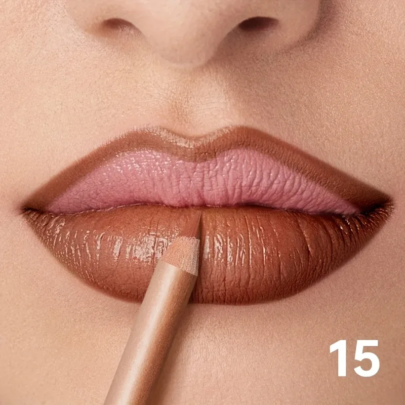 Lápis delineador labial fosco nude de longa duração à prova d'água à prova de manchas contorno preciso fórmula cremosa suave