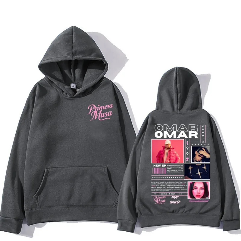 Omar Courtz First Muse Album Tour Merch Fashion Hoodies for Men and Women Hip Hop Hooded Sweatshirts vintage Oversized Pullovers — image 6