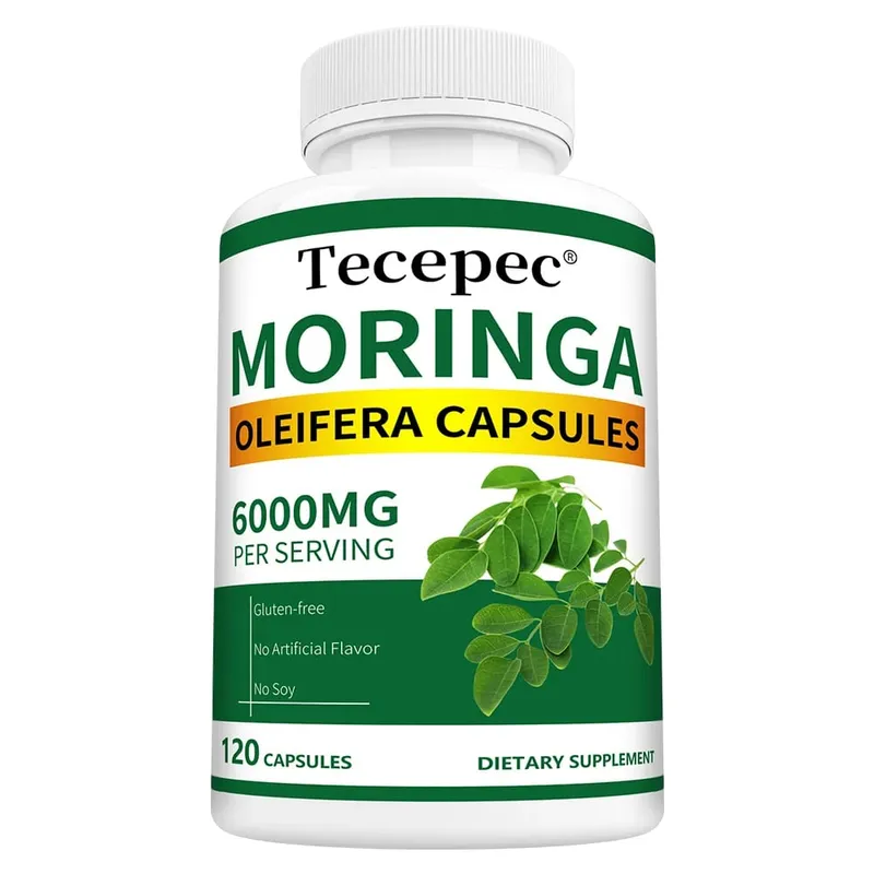 Organic Moringa Capsules 6000mg Antioxidant Boost Energy & Metabolism Support Immune Digestive Brain & Heart Health — image 9