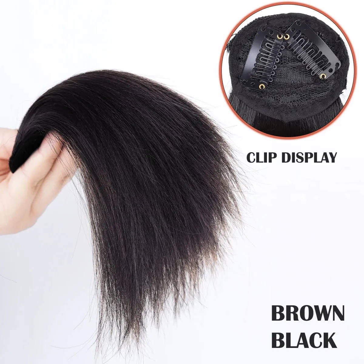 Straight hair synthetic hair pad clip to extend women's natural wigs women's invisible hair clips to add extra volume pieces — image 9