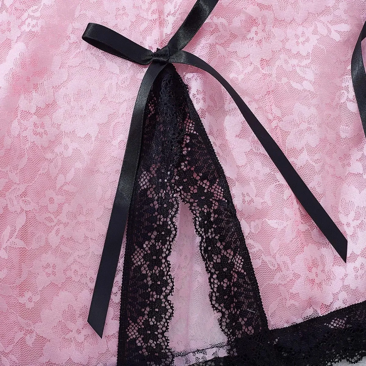 Women's Sexy Lingerie Women Erotic Bra Nightdress Sexy Lace Sleepwear Slim Soft Dresses V Neck Full Slip Sleepwear Dresses — image 5