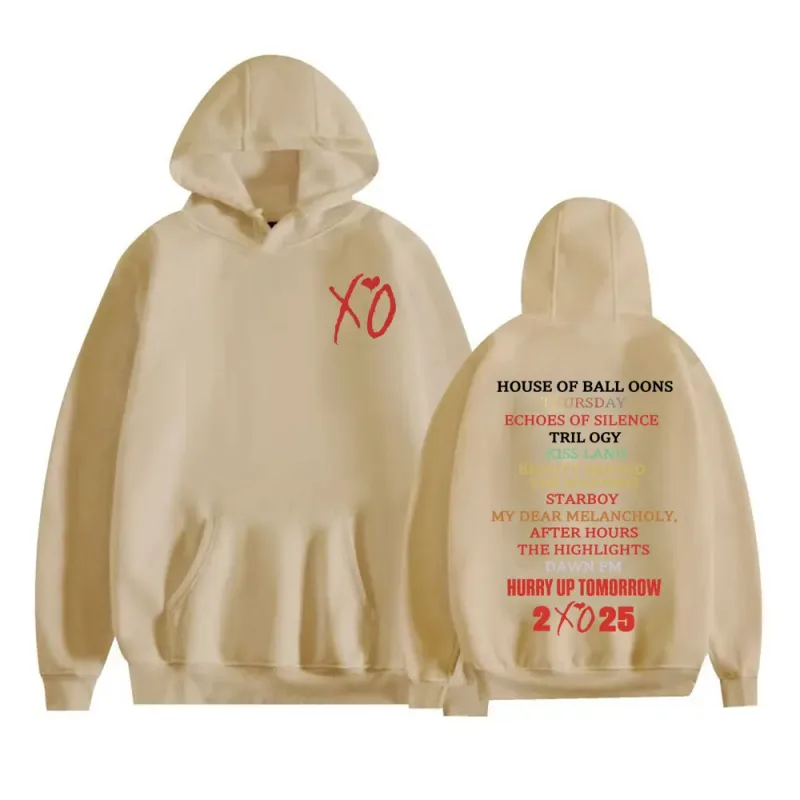 The Weeknd After Hours Album 2025 Print Hoodies Men's Clothing Fashion Hip Hop Street Sweatshirt Fleece Comfort Oversized Hooded — image 7