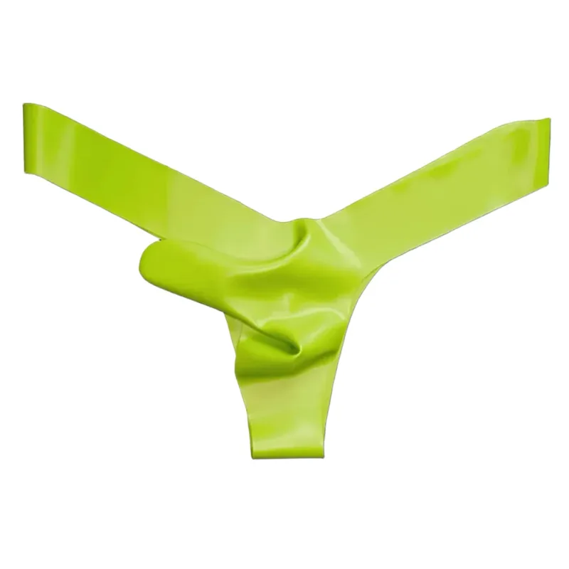 Mens Latex Foam Soft G-strings Sexy Lingerie Underwear Rubber Elephant Nose Pouch Thongs Man Sheer Exotic Panties — image 14