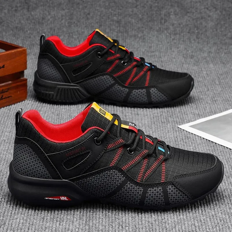 Breathable and lightweight men's shoes casual sports shoes outdoor hiking shoes. Street walking shoes — image 6