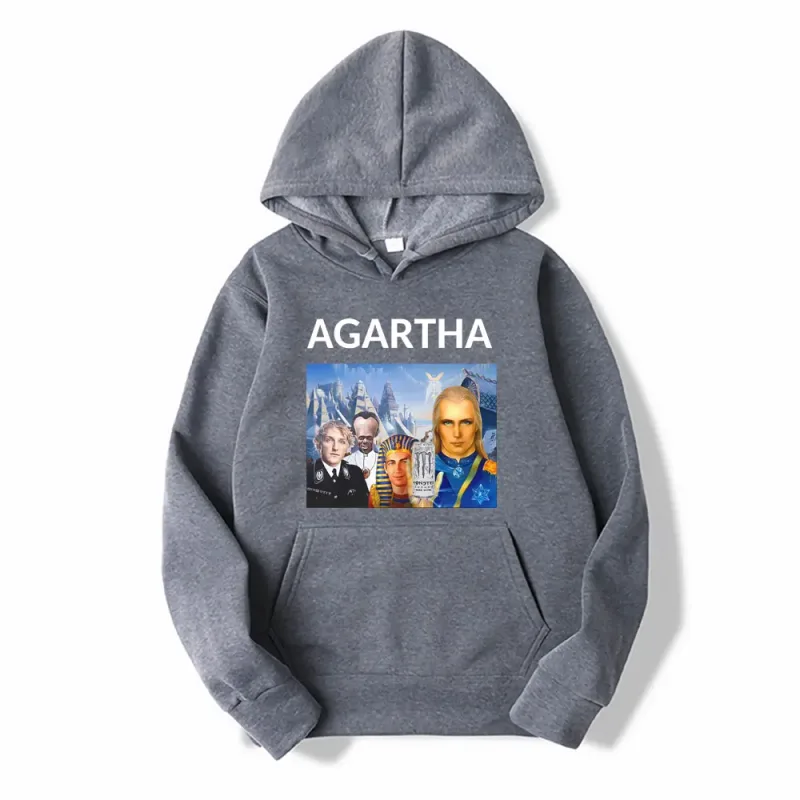 HollowEarth Agartha Meme Graphic Sweatshirt Men Women Hip Hop Vintage Style Hoodies Oversized Long Sleeve Comfort Loose Pullover — image 5