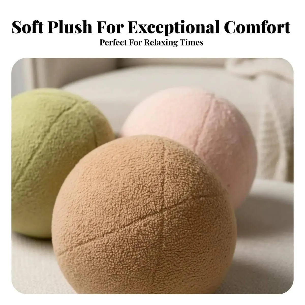 Modern Minimalist Sphere Pillow Decorative Throw Pillow Quirky Living Room Decor — image 3