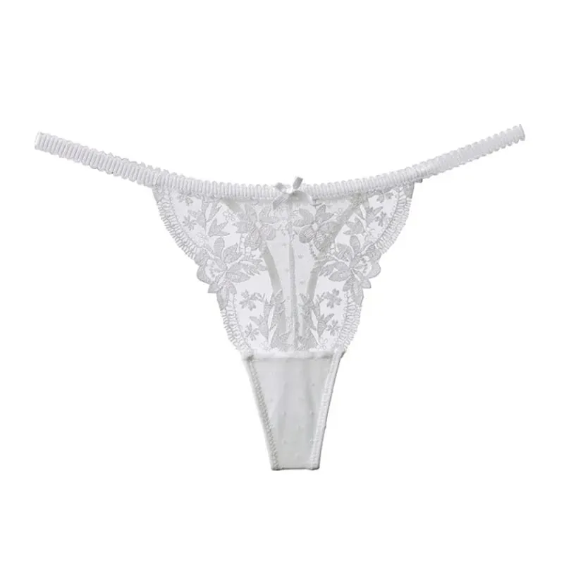 Tanga Dentelle Française Noël Pure Desire Transparent Fente Haute Sans Retirer Érotique T Pant Confort Taille S-XL MOYISU AB — image 1