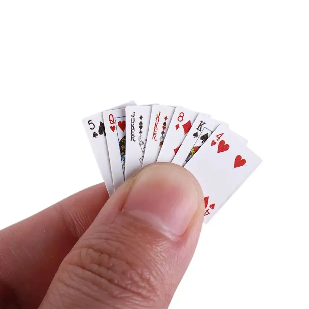 Forniture Decorazione domestica Mini carte da poker Carte da gioco in miniatura Giochi in miniatura Mini carte da gioco da poker — image 3