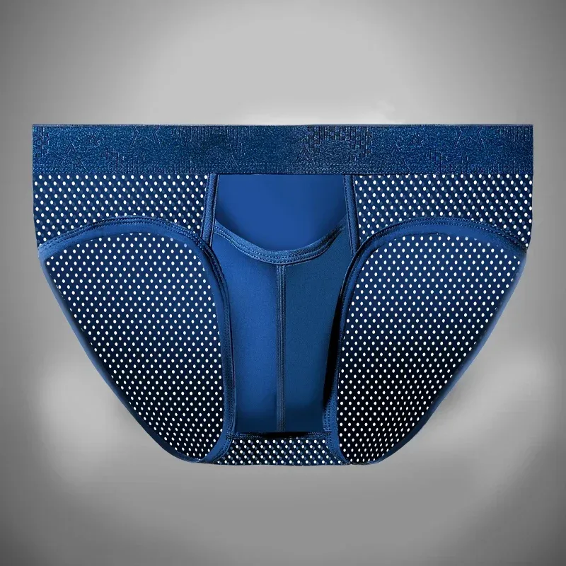 Bullet Separation Panties Men's Sexy U-Convex Briefs Vein Ice Silk Scrotal Rim Sperm Cord Shorts Varicose Heads — image 2