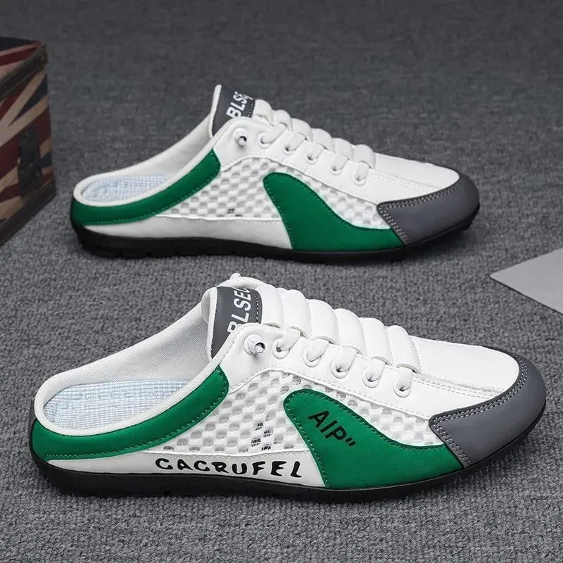 Backless Slip On Half Slide Sneakers for Men Breathable Mesh Casual Shoes — image 10