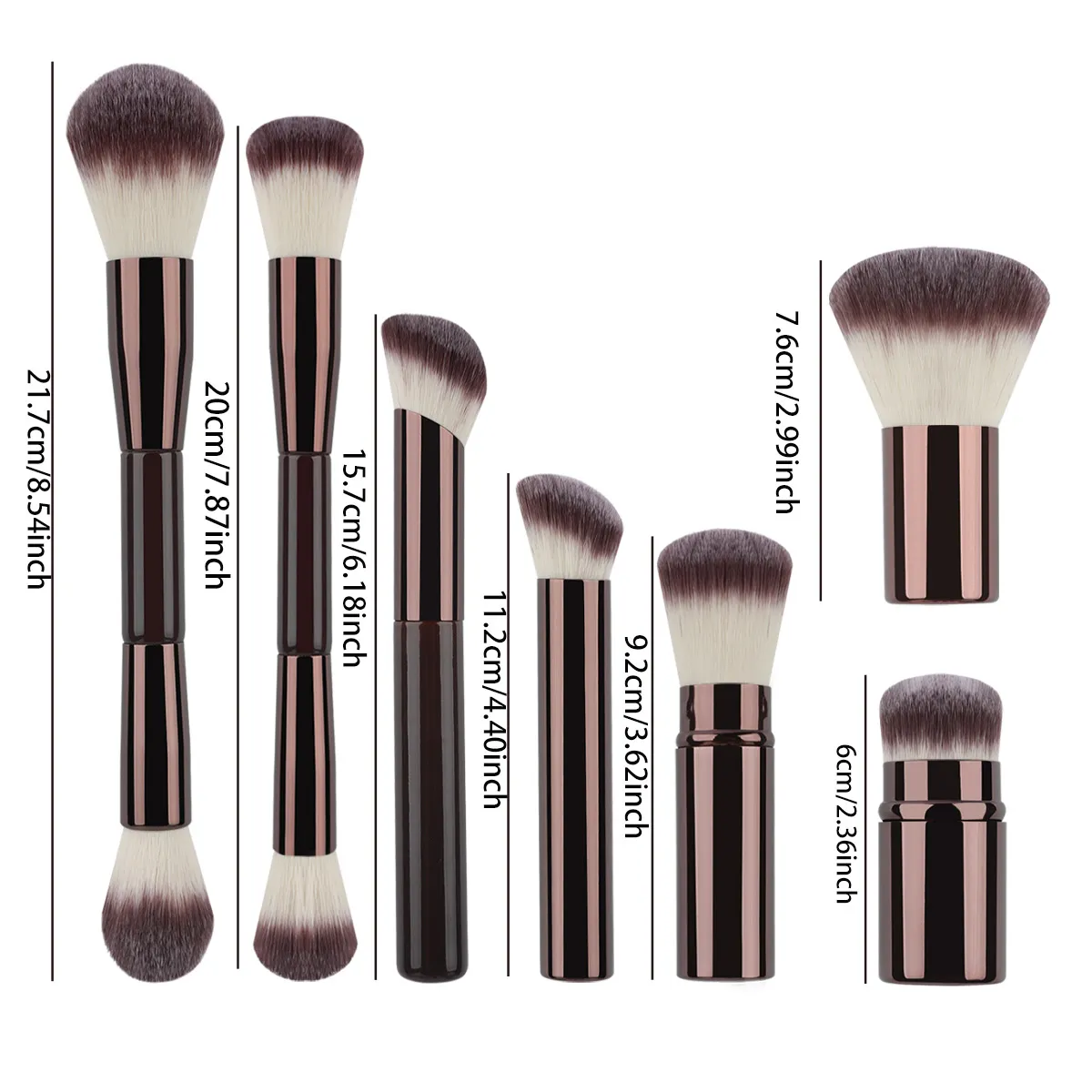 7Pcs Makeup Brushes Set Loose Powder Brush Blush Brush Foundation Brush Makeup Tools