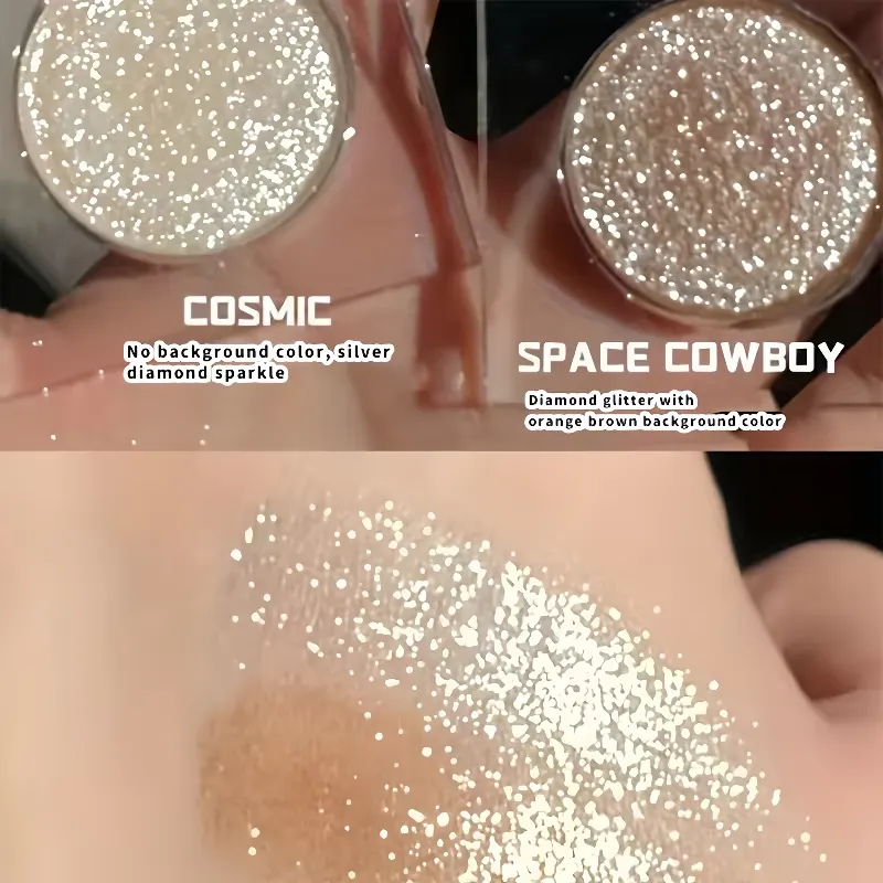 Long-Lasting Glitter Eyeshadow - Radiant High Shine Finish Instant Highlighting Effect Sparkling Powder Eye Makeup for Parties — image 3