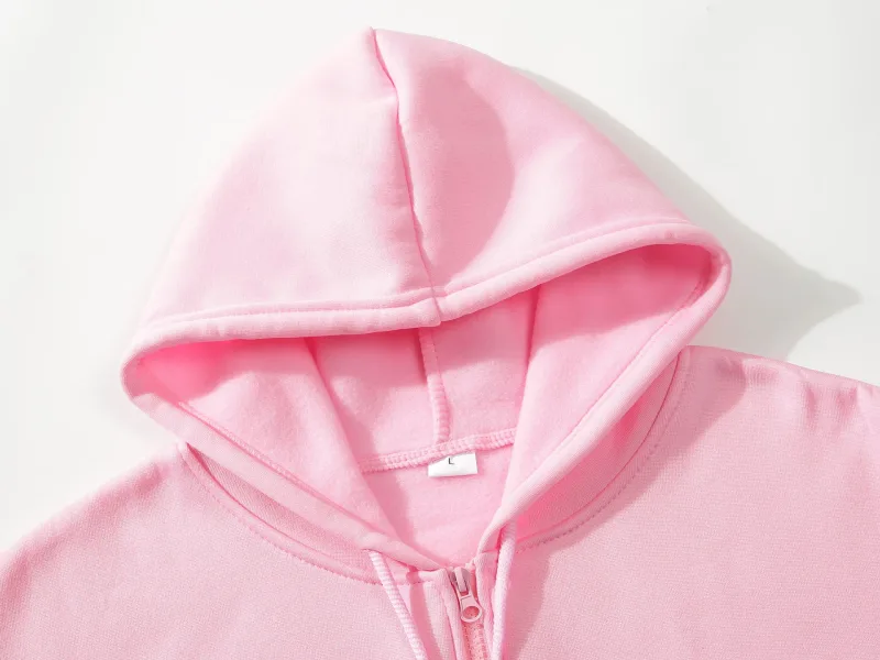 Women Fleece Zip Up Hoodies Running Sports Sweatshirts Fashion Female Classic Casual Zipper Jackets Y2k Hip Hop Streetwear — image 19