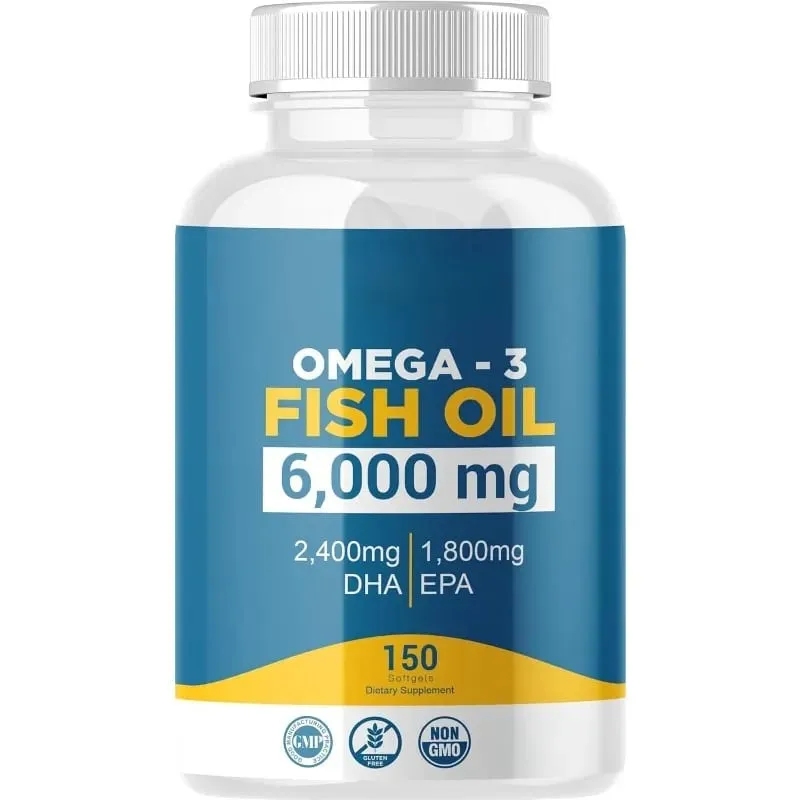 Omega 3 Fish Oil Softgels High Potency EPA DHA Daily Supplement for Adults Supports Joint Immune Health 150 Softgels Non GMO
