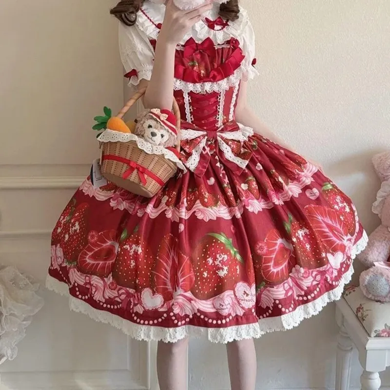 Original design Lolita dress cute jsk suspender dress women's summer long dresses for women — image 7