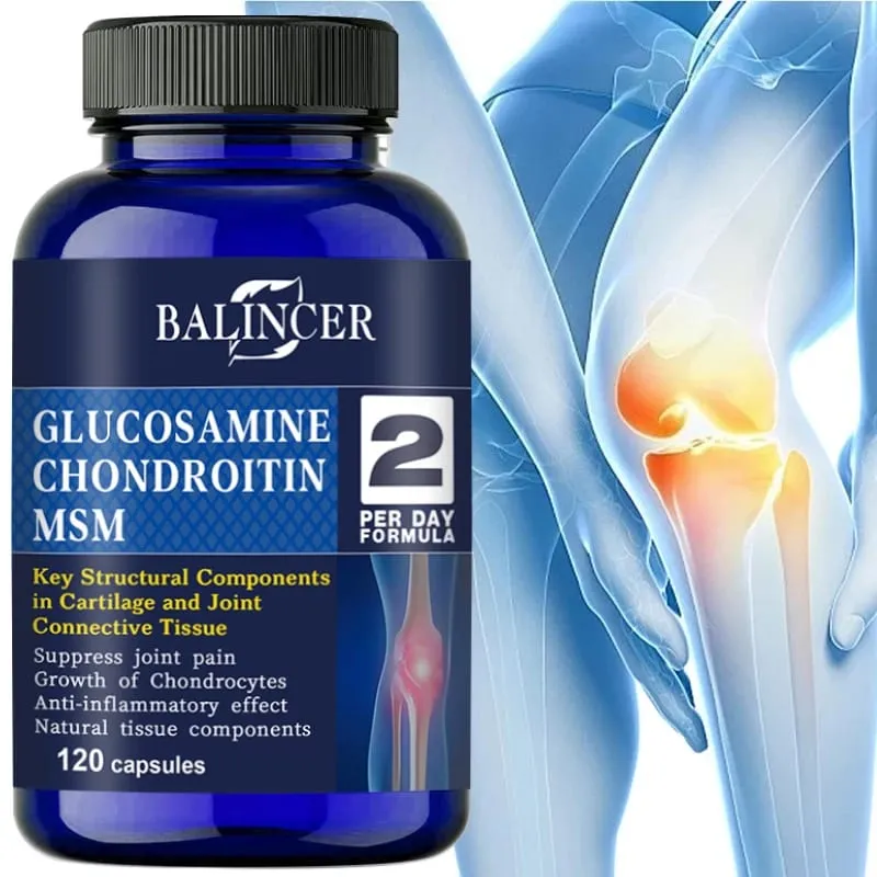 Glucosamine Chondroitin MSM - for Joint and Knee Health Immune System Non-GMO 120 Capsules — image 2