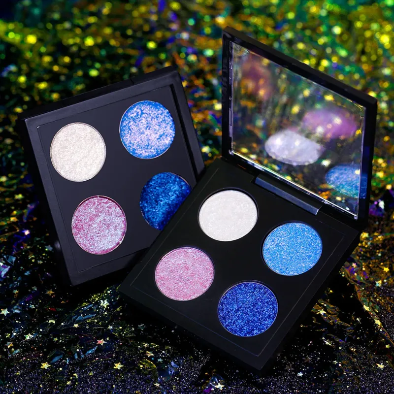 4 Colors Vegan Chameleon Eyeshadow Palette Private Label Makeup Wholesale Custom Logo Color Shift Eye Shadow — image 9