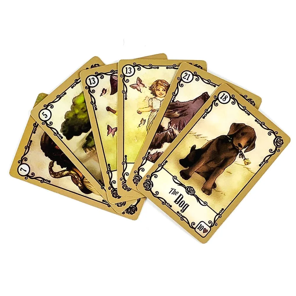 Under The Roses Lenormand Cards 39 Cards Vintage Love Story Divination Deck Romantic Relationship Cards Game for Soul Reading — image 5