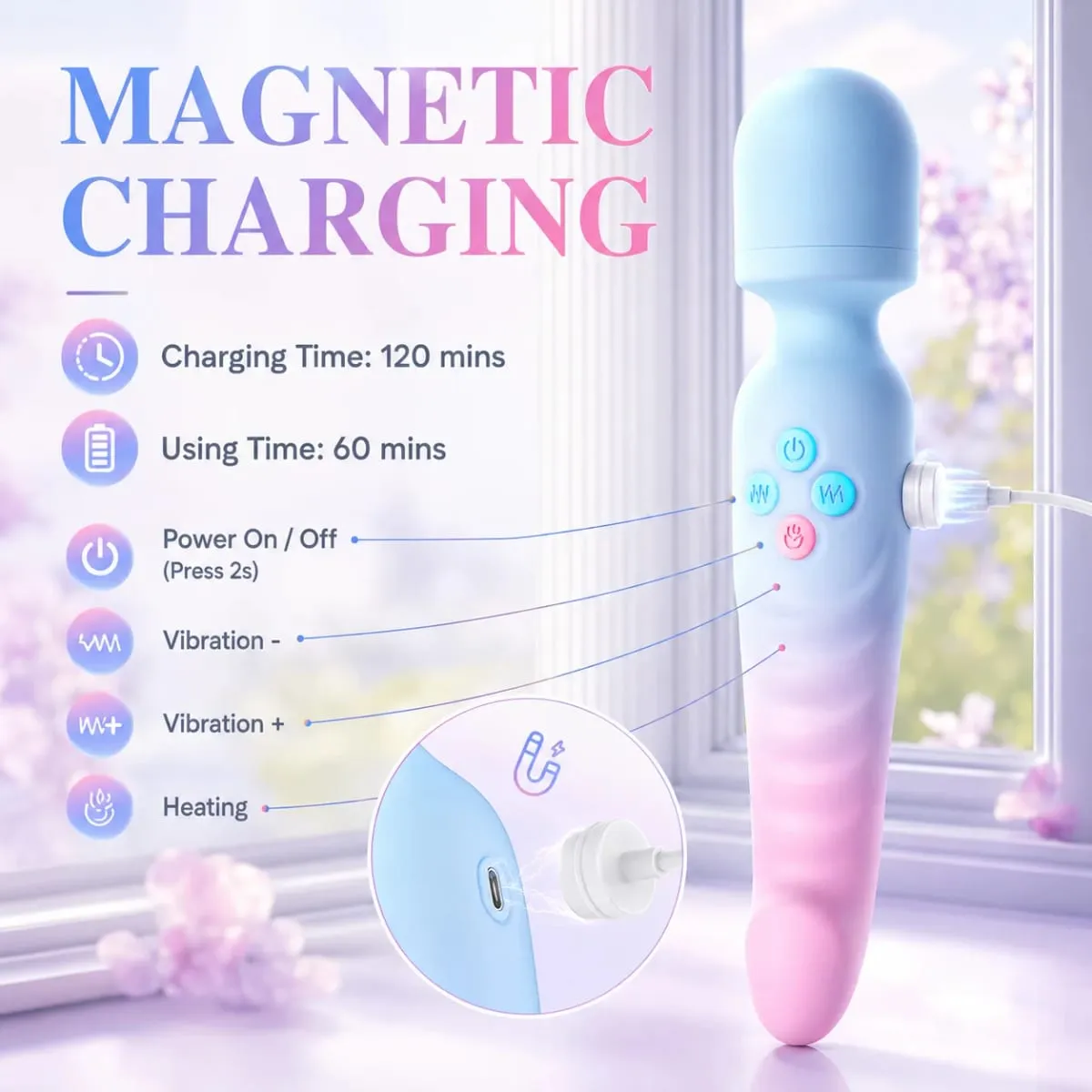 AV Vibrator for Women Powerful G Spot Dildos Magic Wand Clitoris Stimulator 3 IN 1Vagina Massager Adults Sex Toys for Woman — image 2